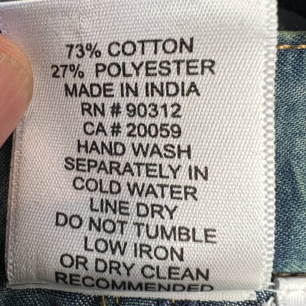 Parsley & Sage Mixed Media Button Front Boho Deni… - image 3